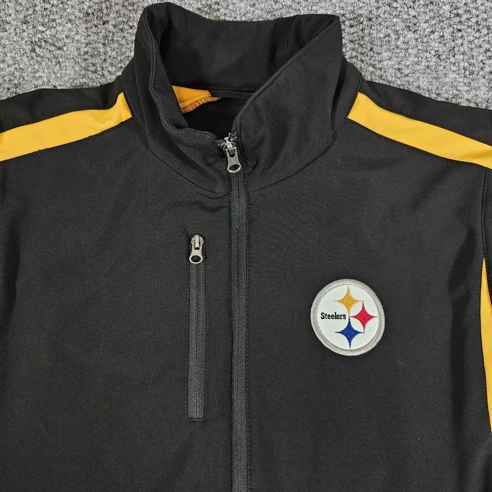 Pittsburgh Steelers NFL Mens 3 Layer Soft Shell Bonded Jacket with Fleece Lining